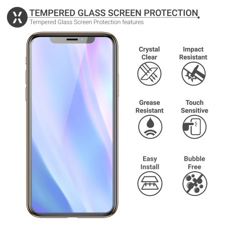 Olixar iPhone 11 Fall kompatibel Ausgeglichenes Glas-Schirm-Schutz