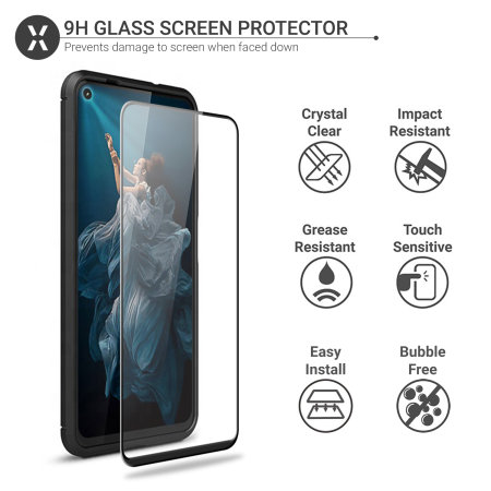 Olixar Sentinel Huawei Honor 20 Case & Glass Screen Protector - Black