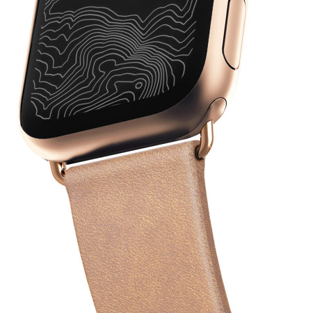 Nomad Modern Apple Watch Strap - 40mm/38mm Natural Leather- Gold