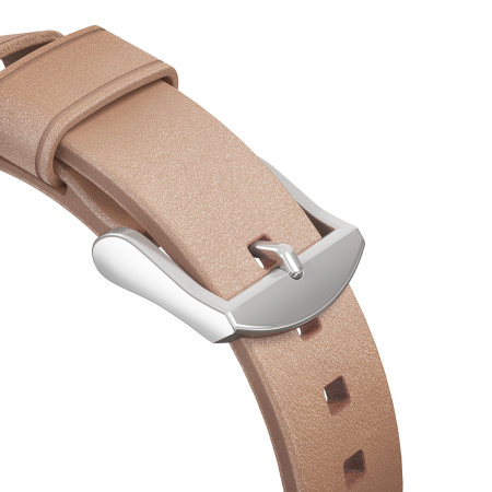 Nomad Modern Natural Leather Silver Strap - For Apple Watch 40mm / 38mm