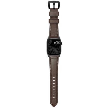 Nomad Apple Watch 44mm / 42mm Genuine Leather Strap - Rustic Brown
