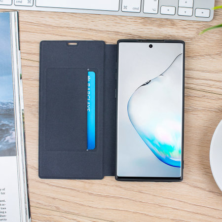 Housse Galaxy Note 10 Plus Olixar Canvas portefeuille en toile – Gris