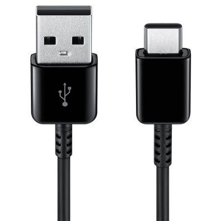Authentic Short Two 8inch USB Type-C Cable for Samsung SM-A217F Also Fast Quick Charges Plus Data Transfer! White+Black