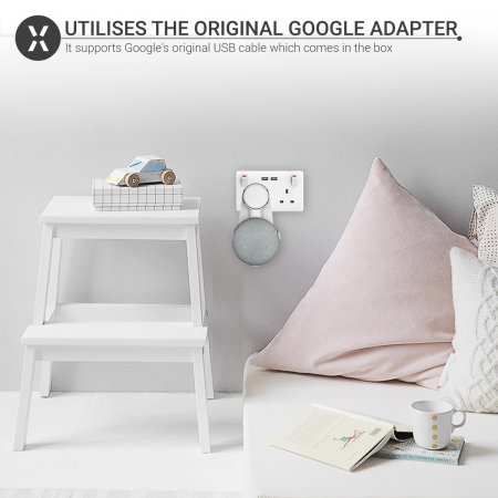 Soporte Enchufe Pared Olixar para el Google Home Mini - Blanco