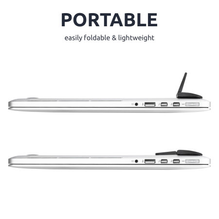 Olixar Adhesive Mini Faltbarer Laptop- und Tablet-Ständer - Schwarz