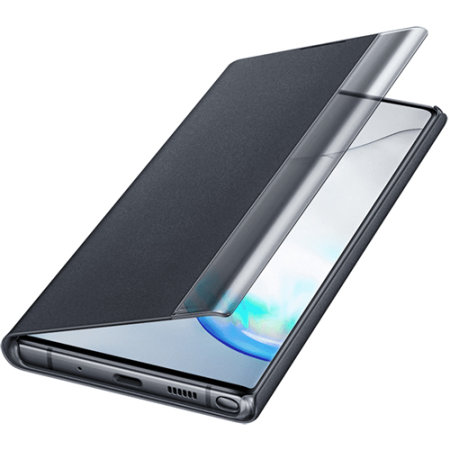 Funda Samsung Galaxy Note 10 Plus Oficial Clear View - Negra