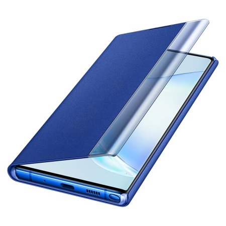 Image result for samsung CLEAR VIEW CASE  Note 10+ Blue
