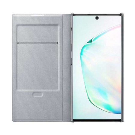 Offizielle Samsung Galaxy Note 10 Hülle LED View Cover - Silber