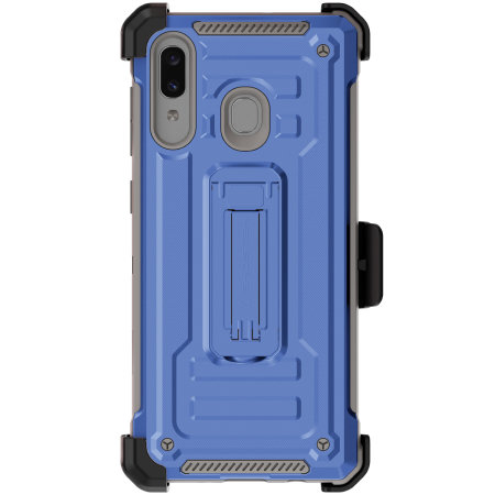 Ghostek Iron Armor 2 Samsung A20 Case & Screen Protector - Blue/Grey