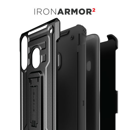 Ghostek Iron Armor 2 Samsung Galaxy A20 Case & Screen Protector -Black