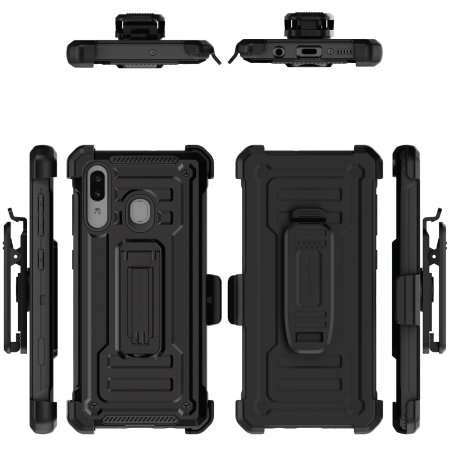 Ghostek Iron Armor 2 Samsung A50 Galaxy Case & Screen Protector -Black