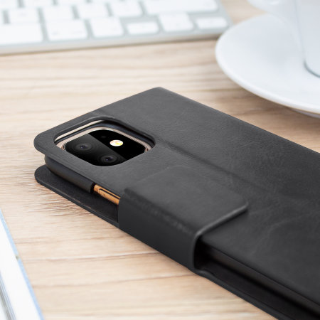 Olixar Leather-Style iPhone 11 Wallet Stand Case - Black
