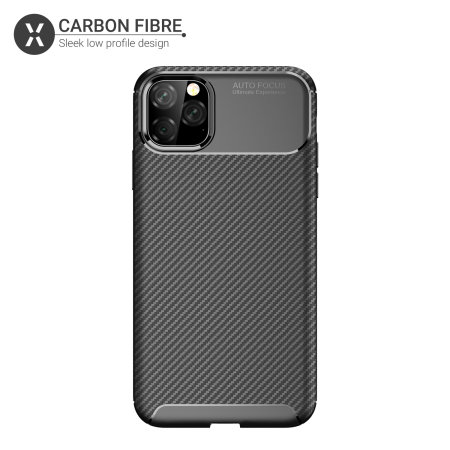 Olixar iPhone 11 Pro Max Carbon Fibre Skal - Svart