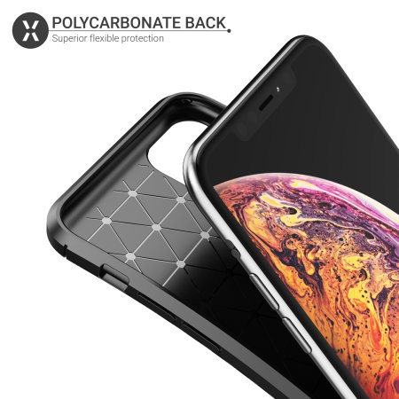 Olixar iPhone 11 Pro Max Carbon Fibre Skal - Svart