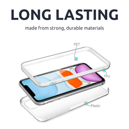 Coque iPhone 11 Pro Olixar FlexiCover intégrale en gel – Transparent