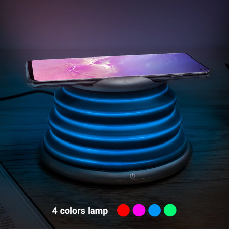 Ksix Flexylight Wireless-Schnellladegerät 10 W mit 4-Farben-Lampe
