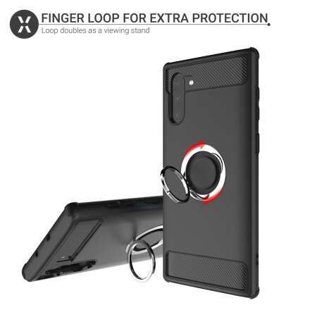 Olixar ArmaRing Samsung Galaxy Note 10 Finger Loop Tough Case - Black