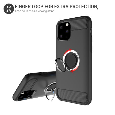 Olixar ArmaRing iPhone 11 Pro Finger Loop Tough Case - Black