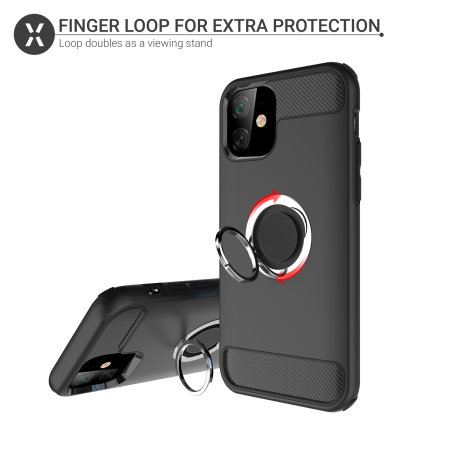 Olixar ArmaRing iPhone 11 Finger Loop Tough Case - Black