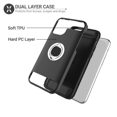 Olixar ArmaRing iPhone 11 Finger Loop Tough Case - Black