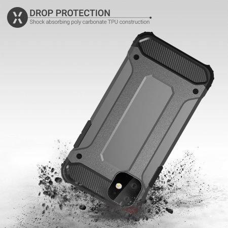 Olixar Delta Armour Protective iPhone 11 deksel - Gunmetal