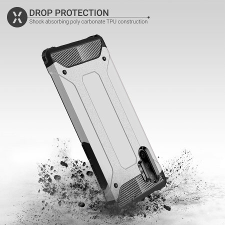 Olixar Delta Armour Protective Samsung Note 10 Plus Case - Silver