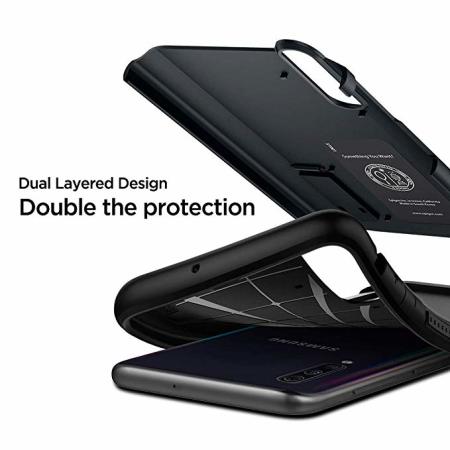 Coque Samsung Galaxy A50 Spigen Slim Armor – Ardoise métallique