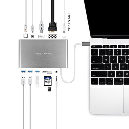 HyperDrive Ultimate 11-in-1 PC & MacBook USB-C Hub - Space Grey
