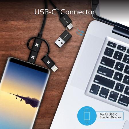 Promate UniLink-Trio2 6-In-1 USB Cable For Charging And Data Transfer