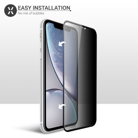 Olixar iPhone XR Privacy Tempered Glass Screen Protector