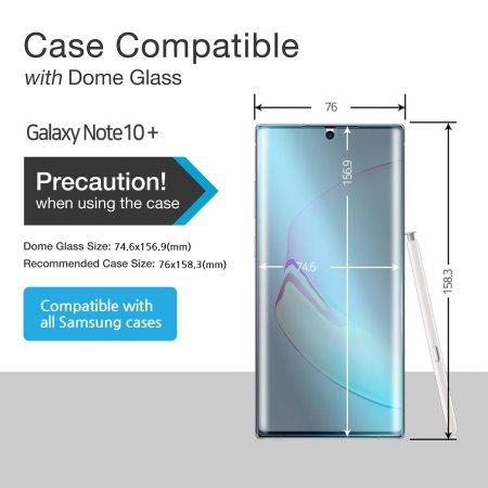 Whitestone Dome Samsung Galaxy Note 10 Plus Glass Screen Protector
