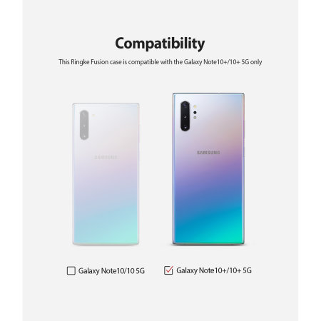 Coque Samsung Galaxy Note 10 Plus Ringke Fusion – Transparent