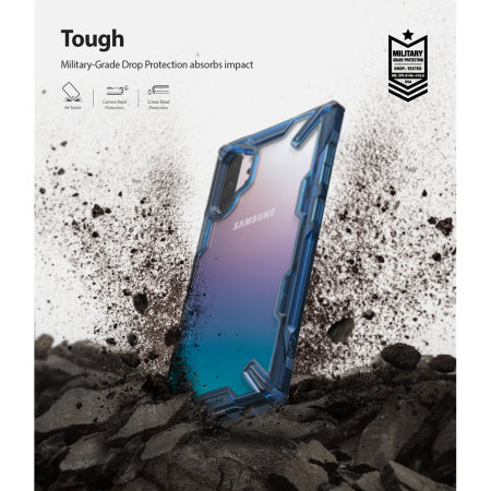 Coque Samsung Galaxy Note 10 Plus Ringke Fusion X – Bleu espace