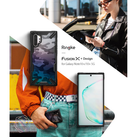 Ringke Fusion X Samsung Galaxy Note 10 Plus Hülle – Camo Schwarz