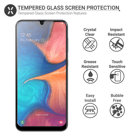 Protection d'écran Samsung Galaxy A10e Olixar en verre trempé 9H