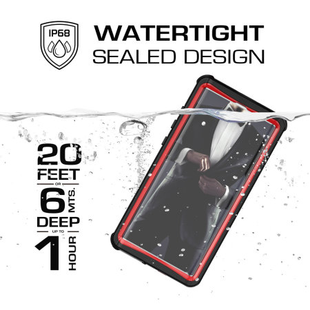 Ghostek Nautical 2 Galaxy Note 10 Plus vedenpitävä kotelo -Punainen