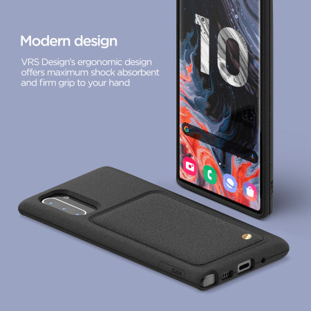 Coque Galaxy Note 10 VRS Damda High Pro Shield – Pierre de sable noire