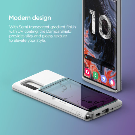 Damda Glide Samsung Note 10 skal från VRS Design - Grön / Purple