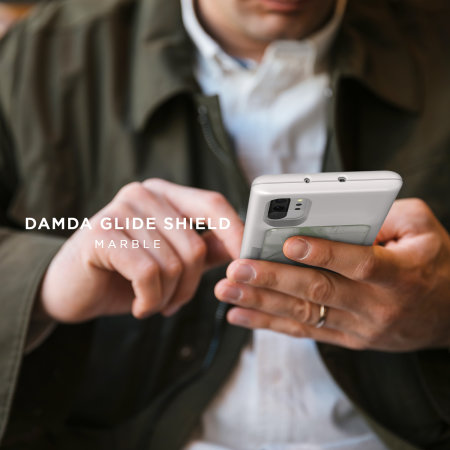 VRS Damda Glide Shield Samsung Note 10 Plus Case - White Marble