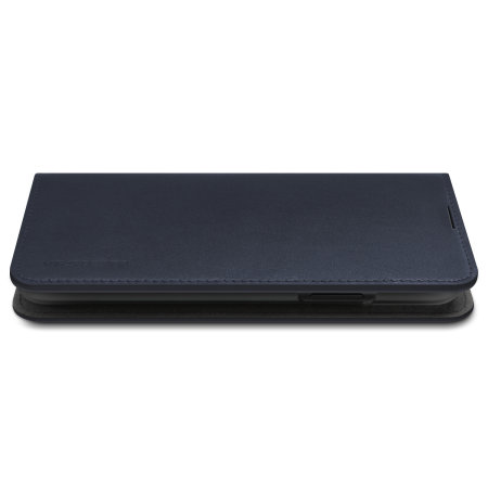 VRS Design Genuine Leather Diary Samsung Note 10 Plus Case - Navy