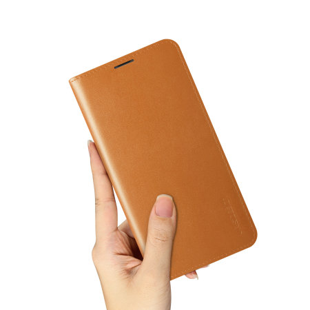 VRS Design Echt lederen Diary Galaxy Note 10 Plus Hoesje - Bruin