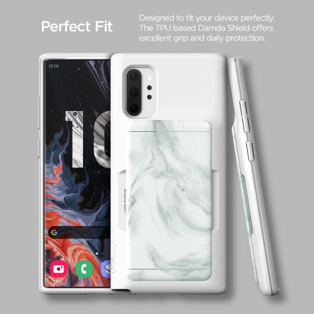 VRS Design Damda Glide Galaxy Note 10 Plus 5G Hülle - Weisser Marmor
