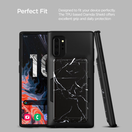 VRS Design Damda Glide Galaxy Note 10 Plus 5G Hülle - Schwarzer Marmor
