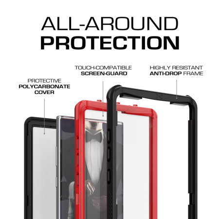 Ghostek Nautical 2 Samsung Note 10 Plus 5G Waterproof Case - Red