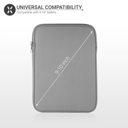 Olixar Universal 9.7 inch Neoprene Tablet Sleeve - Grey