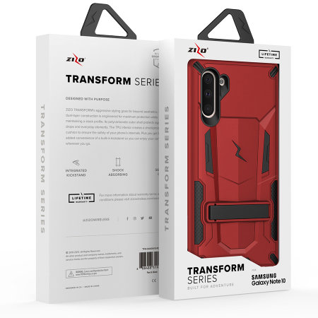 Coque Samsung Galaxy Note 10 Zizo Transform – Rouge / noir
