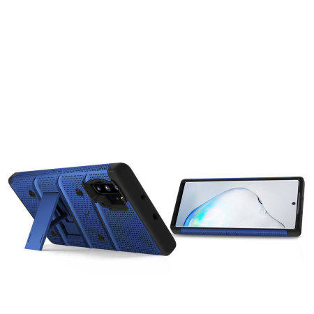 Zizo Bolt Samsung Galaxy Note 10 Plus Stoere Case & Riemclip - Blauw