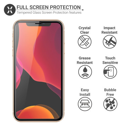 Olixar iPhone 11 Pro Full Cover Glass Screen Protector - Black