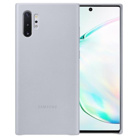Official Samsung Galaxy Note 10 Plus 5G Leather Cover Case - Grey