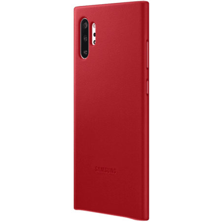 Official Samsung Galaxy Note 10 Plus 5G Leather Cover Case - Red